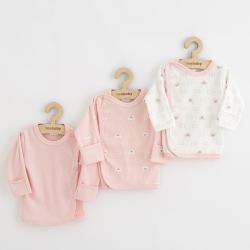 Kojenecká košilka New Baby Classic II Holka 3ks růžová Růžová velikost - 56 (0-3m)