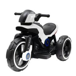 Dětská elektrická motorka Baby Mix POLICE bílá Bílá