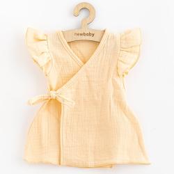 Letní kojenecké mušelínové šaty New Baby Leny peach Dle obrázku velikost - 56 (0-3m)