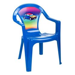 Dětský zahradní nábytek - Plastová židle modrá Modrá