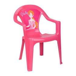 Dětský zahradní nábytek - Plastová židle růžová Giuly Růžová