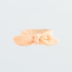 Kojenecká mušelínová čelenka New Baby Leny peach Dle obrázku velikost - 56 (0-3m)
